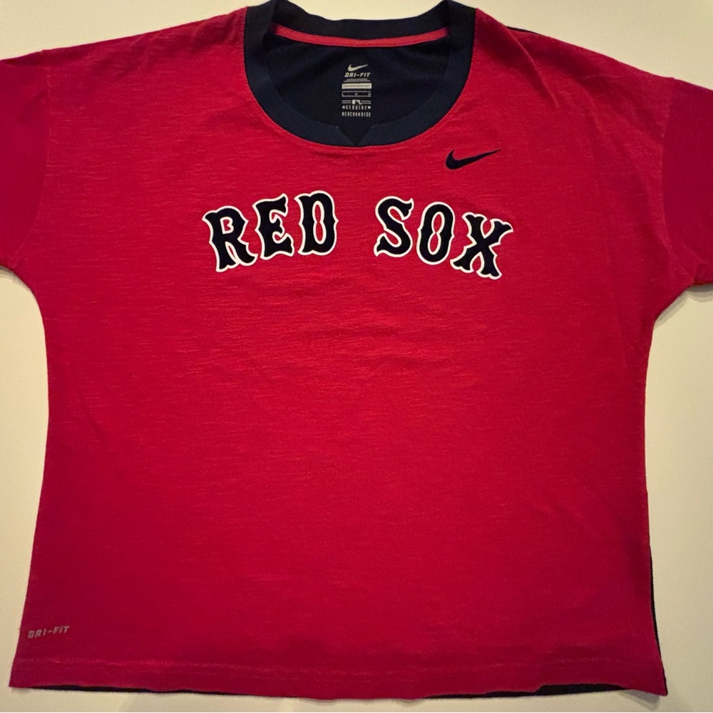 Used Nike Women’s Large Red Sox Tee - Red and Blue felt like writing